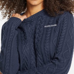 Wool-Blend Cable-Knit Sweater