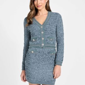 Textured knit cardigan