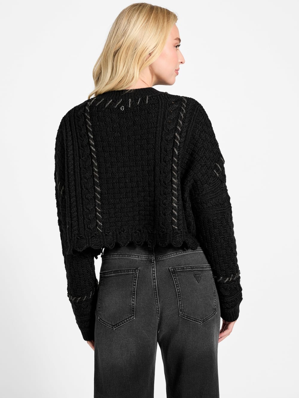 Kaori Wool-Blend Stitched Cardigan - Image 4
