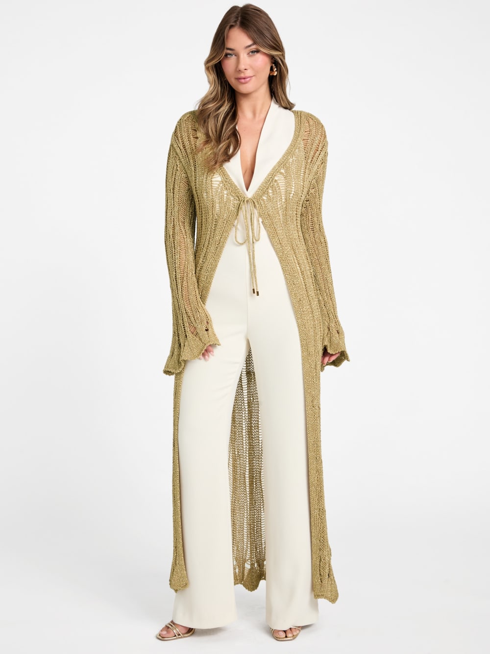 Lucky Lurex Net Duster Cardigan