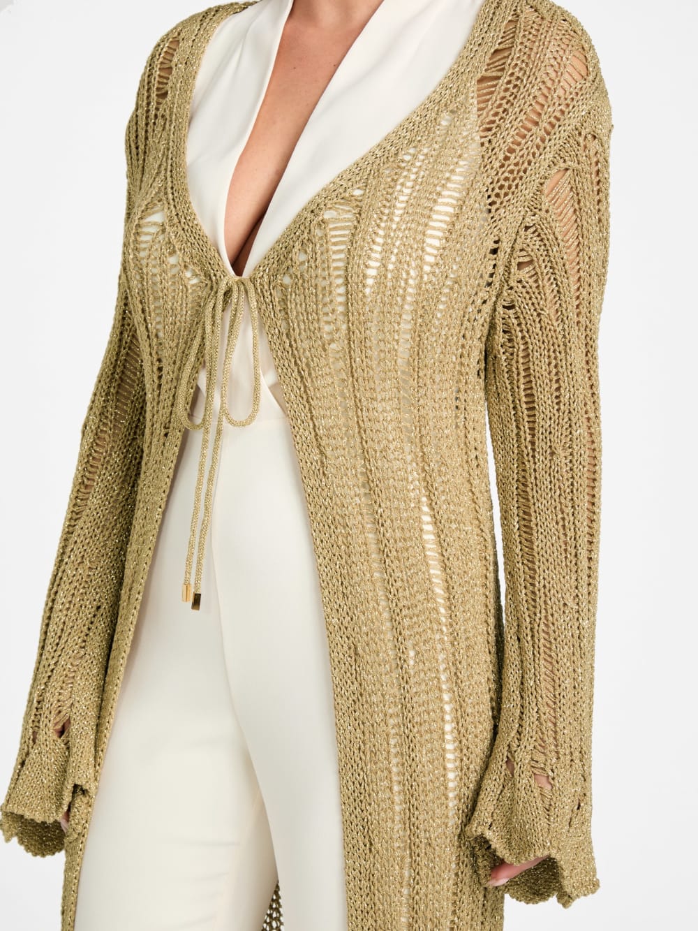 Lucky Lurex Net Duster Cardigan - Image 3