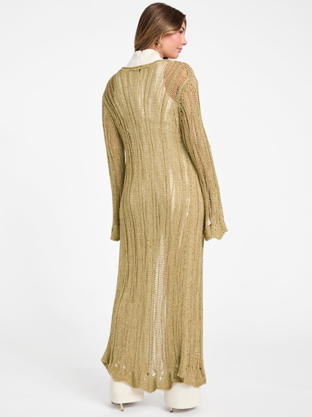 Lucky Lurex Net Duster Cardigan - Image 4