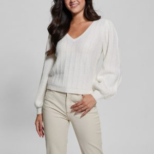 Madeline Textured V-Neck Sweater
