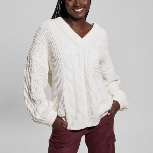 Aki Chenille Cable-Knit Sweater