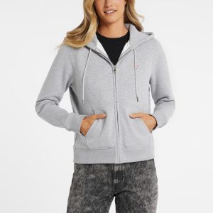 Mini Patch Zip-Up Sweatshirt