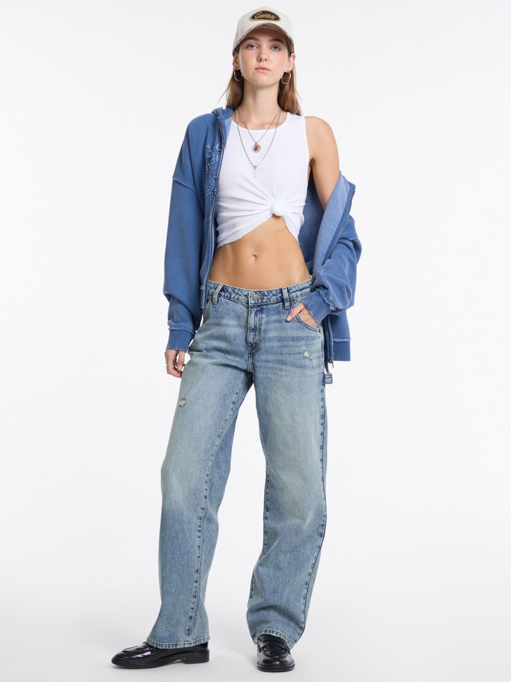 GUESS Originals Star Rhinestone Hoodie - Image 2