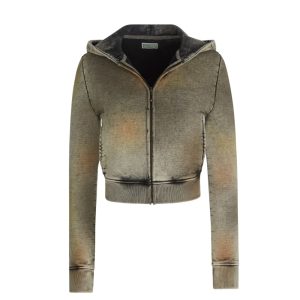 crystal-embellished terry hoodie