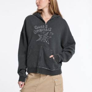 GUESS Originals Star Rhinestone Hoodie