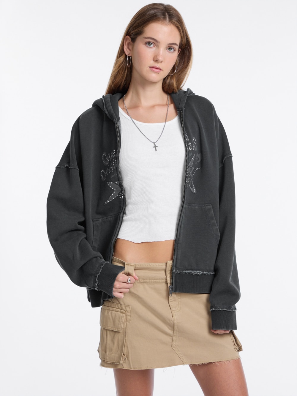 GUESS Originals Star Rhinestone Hoodie - Image 5