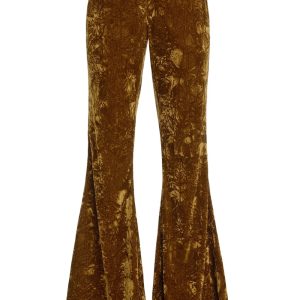 velour flared cargo pants