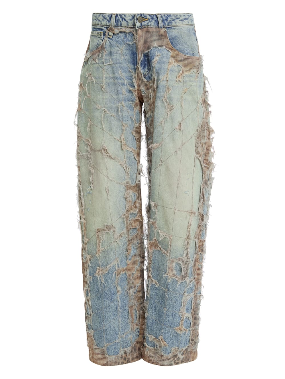baggy burnt jeans