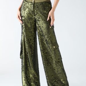 Kaia Sequin Cargo Pants