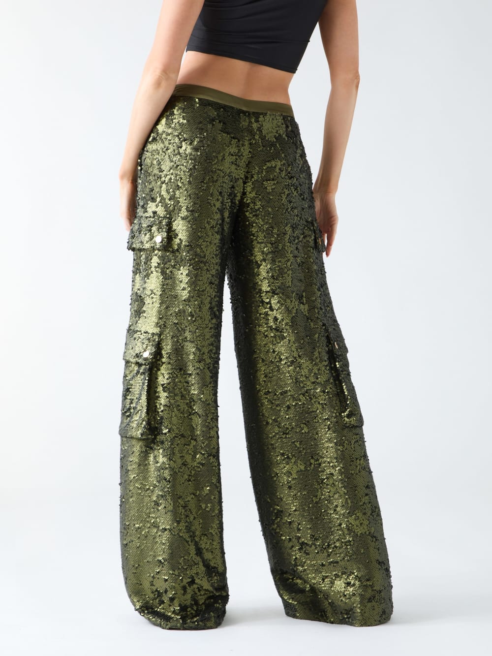 Kaia Sequin Cargo Pants - Image 4