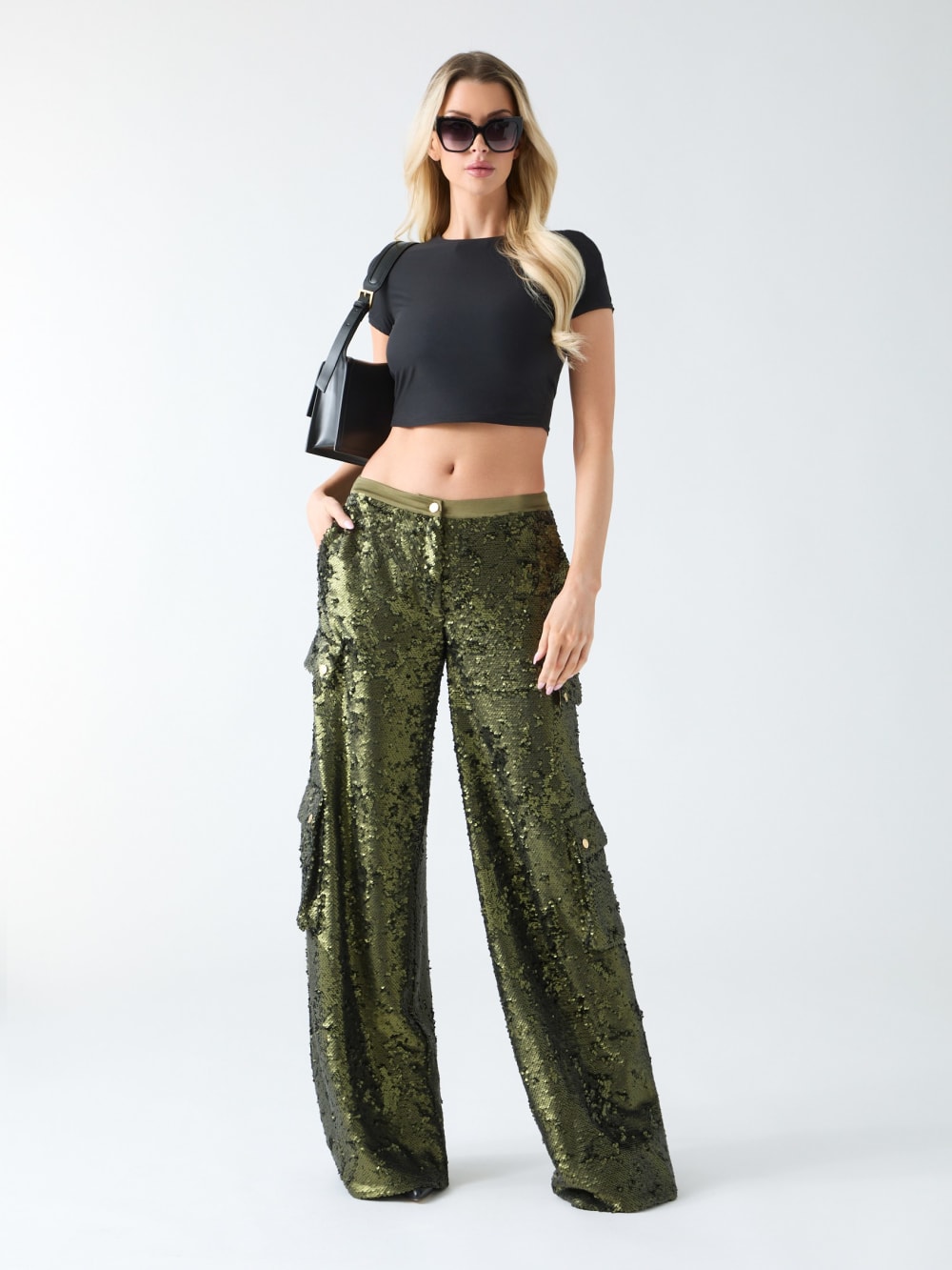 Kaia Sequin Cargo Pants - Image 5