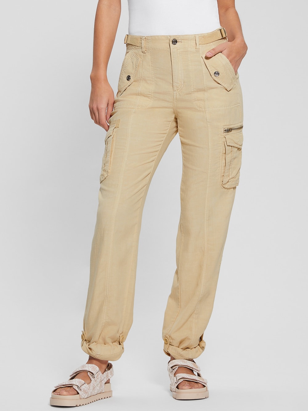 Nessi Linen Cargo Pants - Image 2