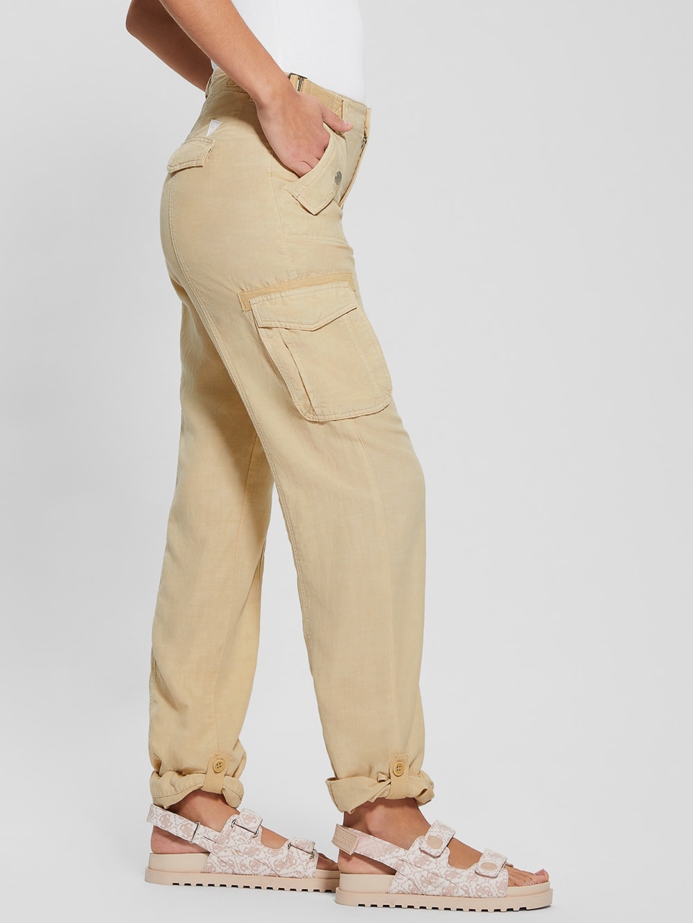 Nessi Linen Cargo Pants - Image 3