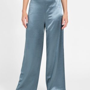 Satin wide leg pants