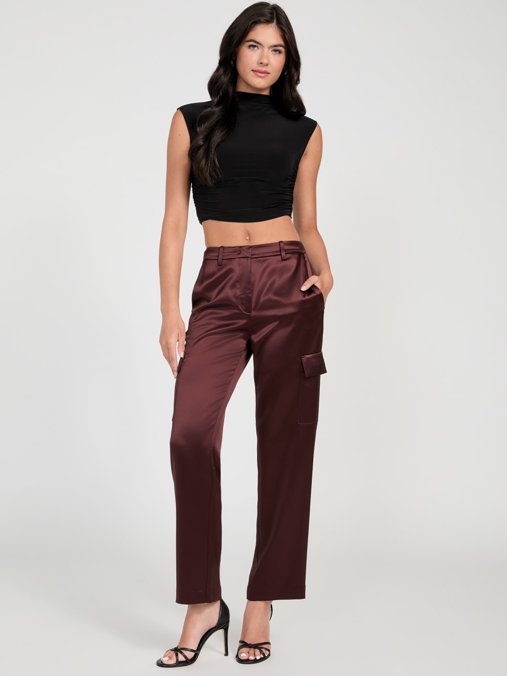 Megan Cargo Satin Pants - Image 2