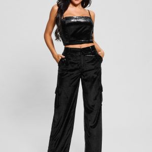 Jolie Velvet Cargo Pants