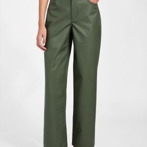 Alix Faux-Leather High-Rise Straight Pants