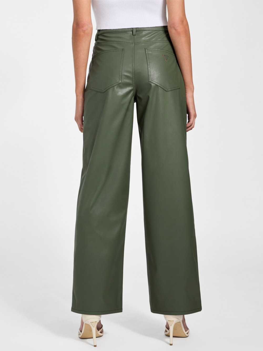 Alix Faux-Leather High-Rise Straight Pants - Image 4