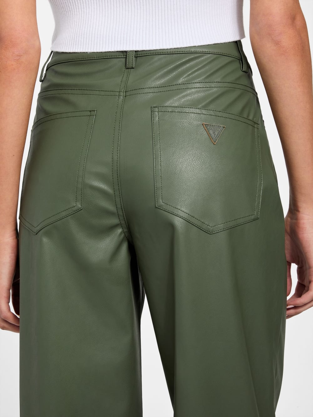 Alix Faux-Leather High-Rise Straight Pants - Image 5