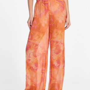Printed Silk-Blend Chiffon Pants
