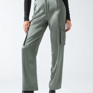 Fannie Satin Cargo Pant