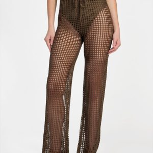Open-Knit Crochet Pant