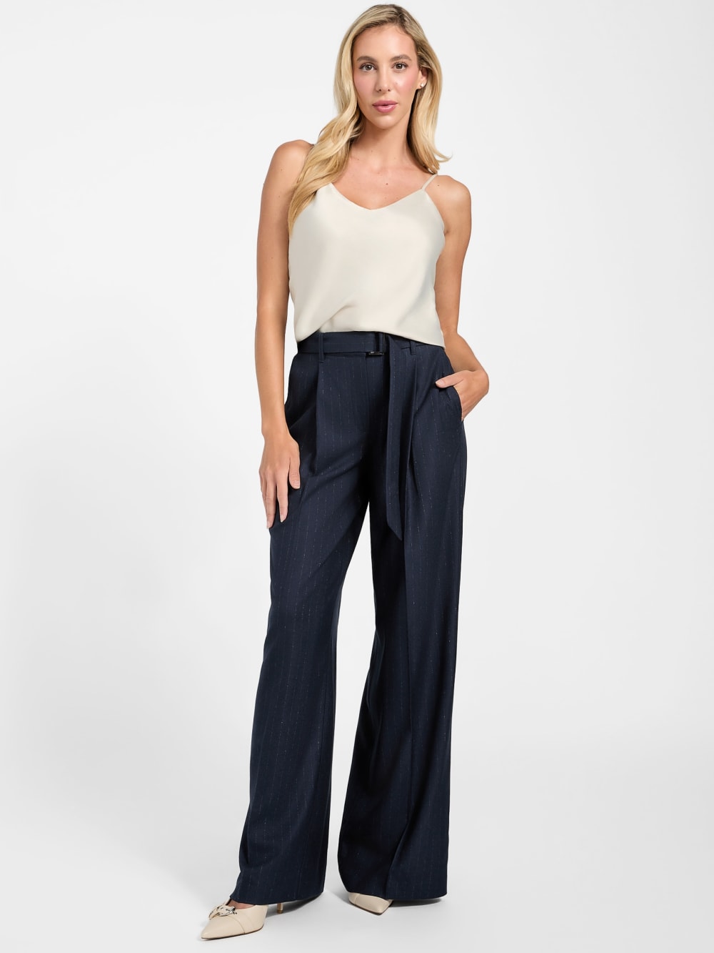 Eco Zanita Pinstripe Relaxed Pants - Image 2