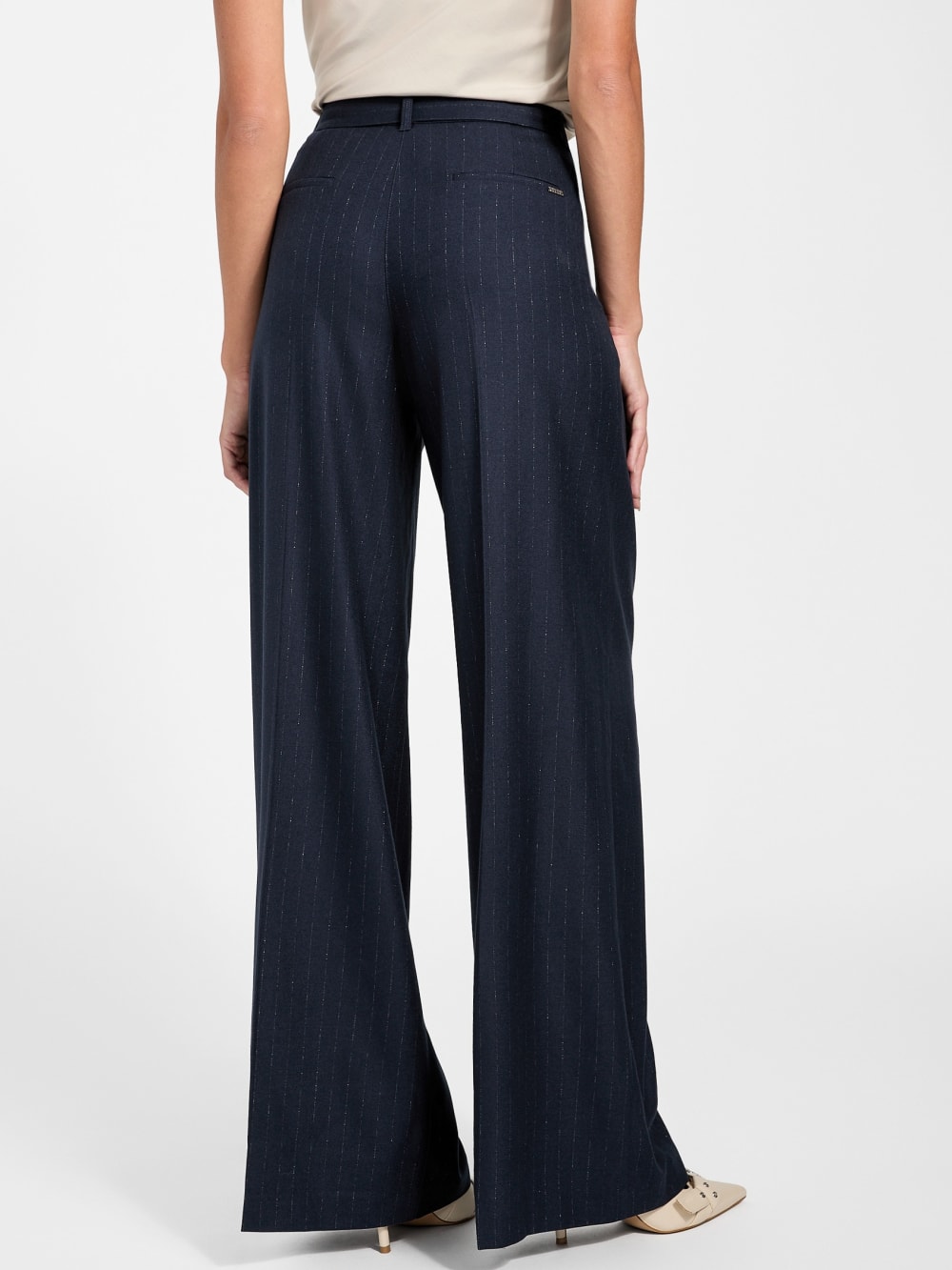 Eco Zanita Pinstripe Relaxed Pants - Image 4