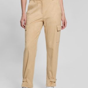 Mariza Faux-Suede Cargo Pants