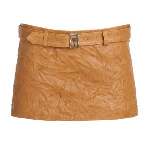 leather mini skirt