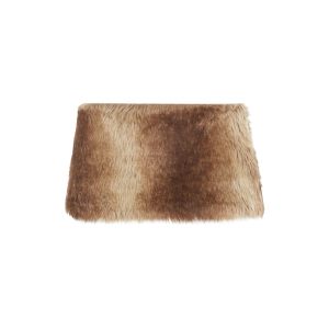faux-fur skirt