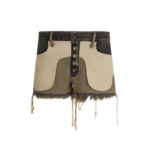 reverse denim short