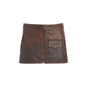 vintage leather skirt
