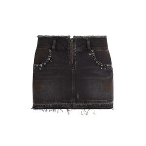 western denim skirt