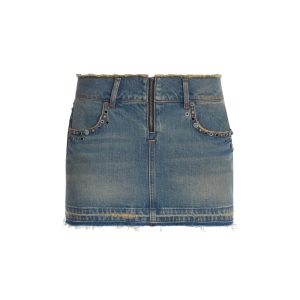 western denim skirt