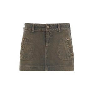 denim mini skirt