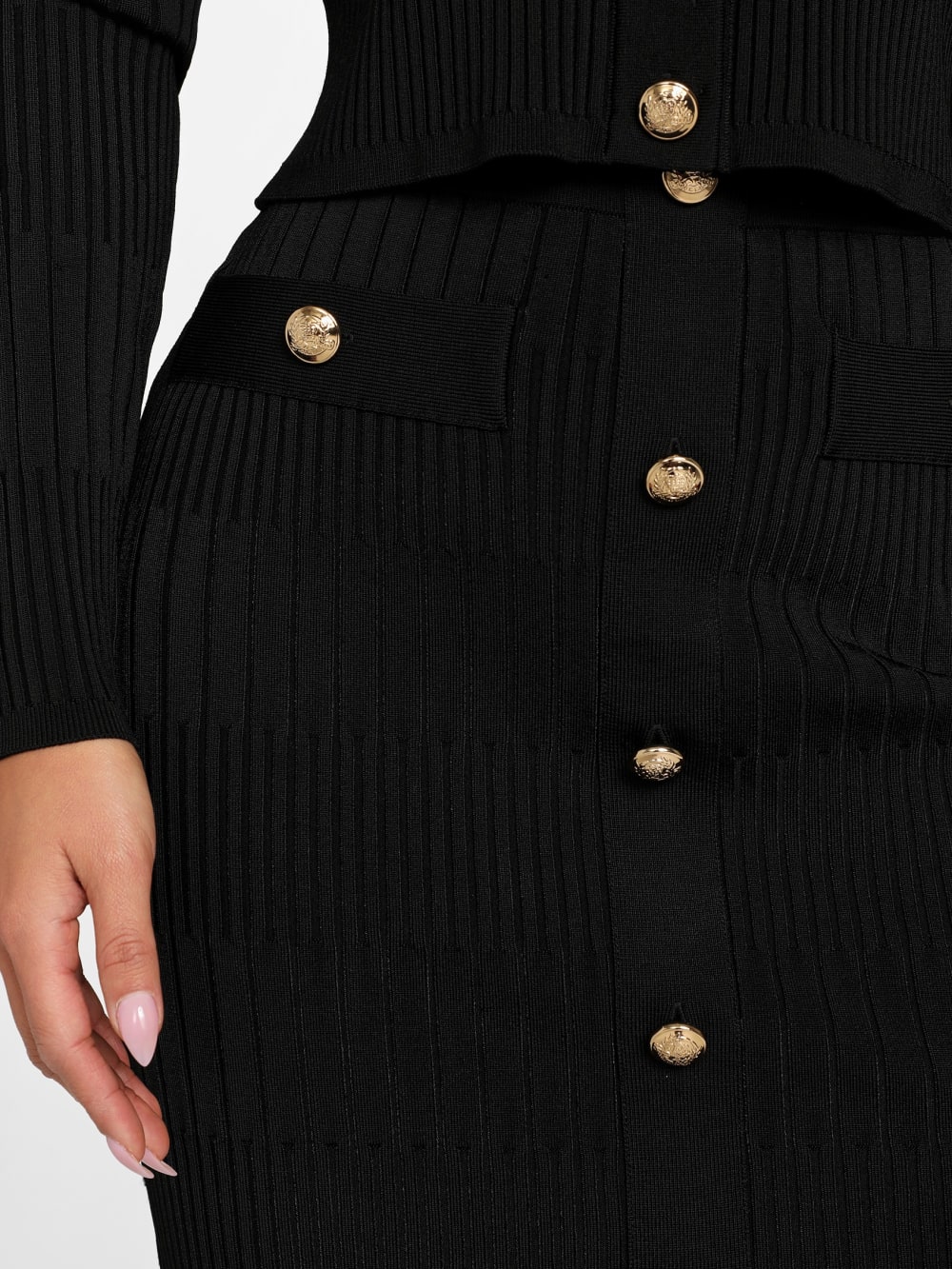 Janet Ribbed Sweater Skirt - Image 3