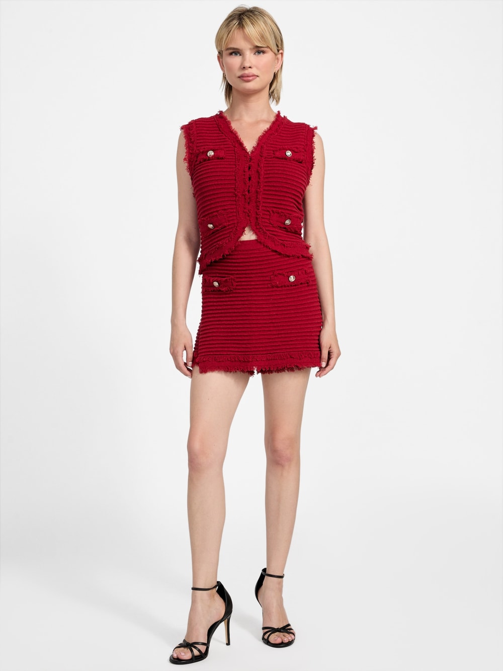 Eco Malina Ottoman Boucl Skort - Image 2