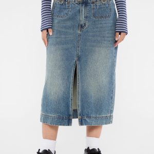 GUESS Originals Denim Midi Skirt