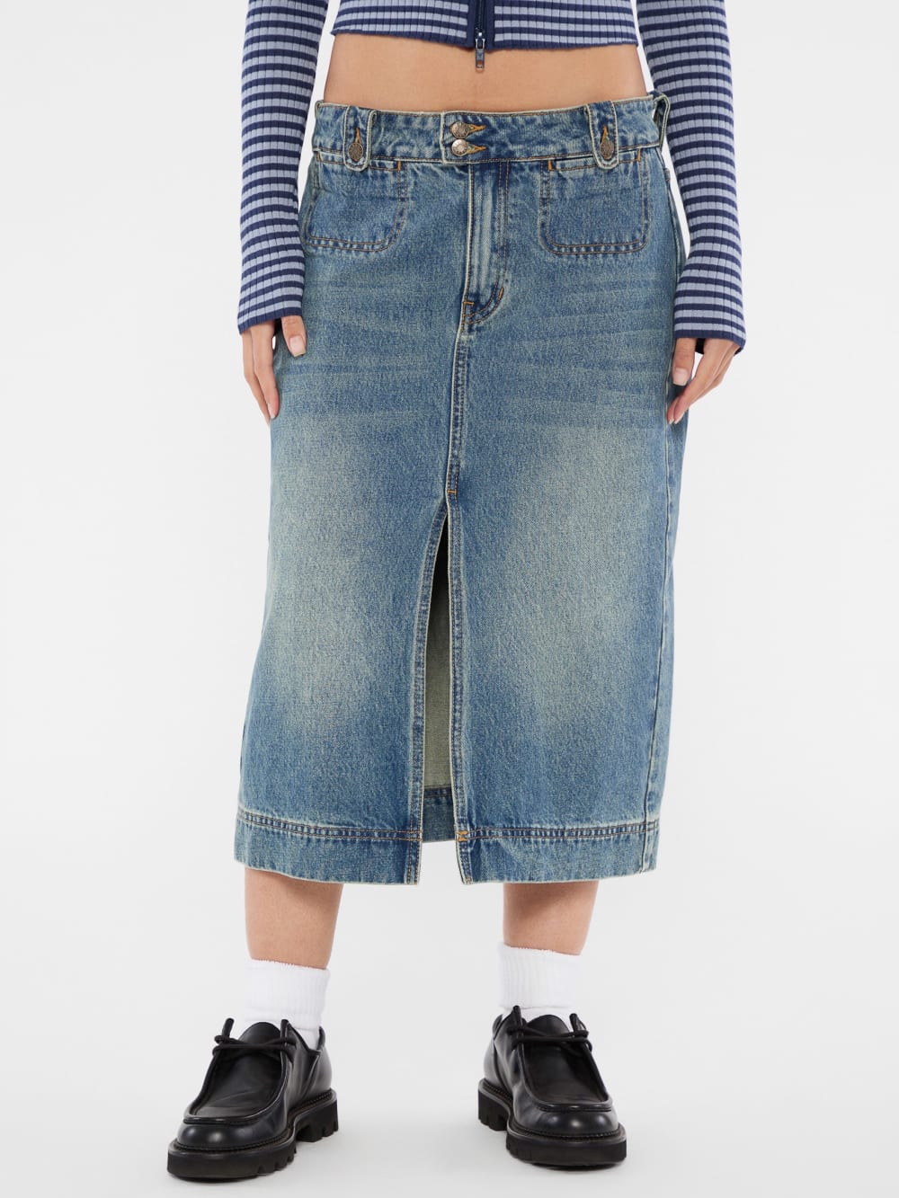 GUESS Originals Denim Midi Skirt