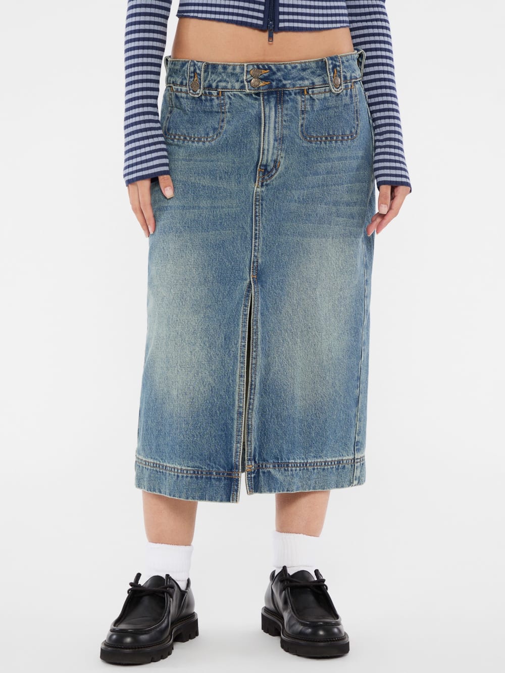 GUESS Originals Denim Midi Skirt - Image 5