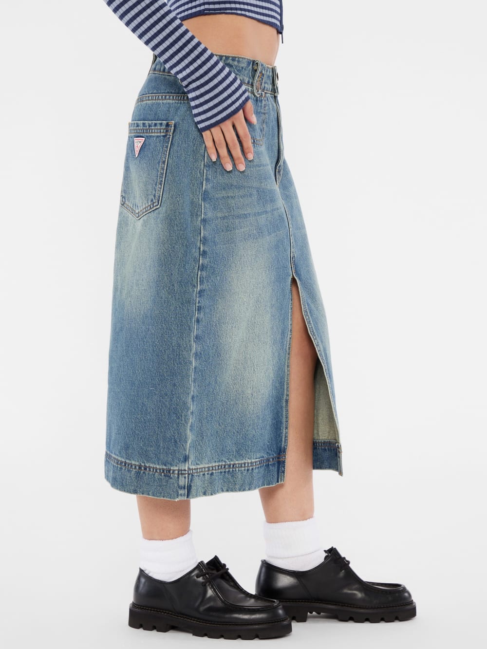 GUESS Originals Denim Midi Skirt - Image 6