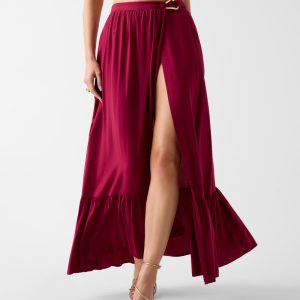 Wrap-up maxi skirt