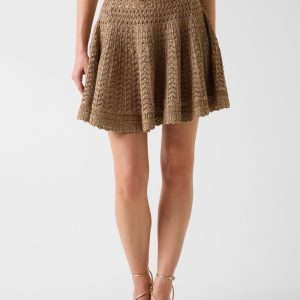 Openwork sweater skirt