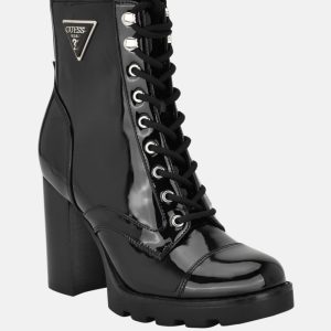 Neadyn Lace-Up Heeled Moto Booties