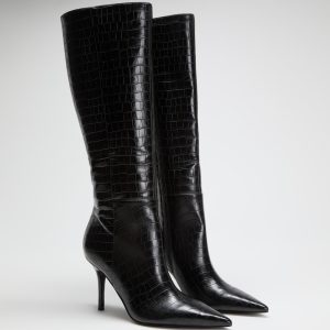 Gressa Knee-High Faux-Leather Boots