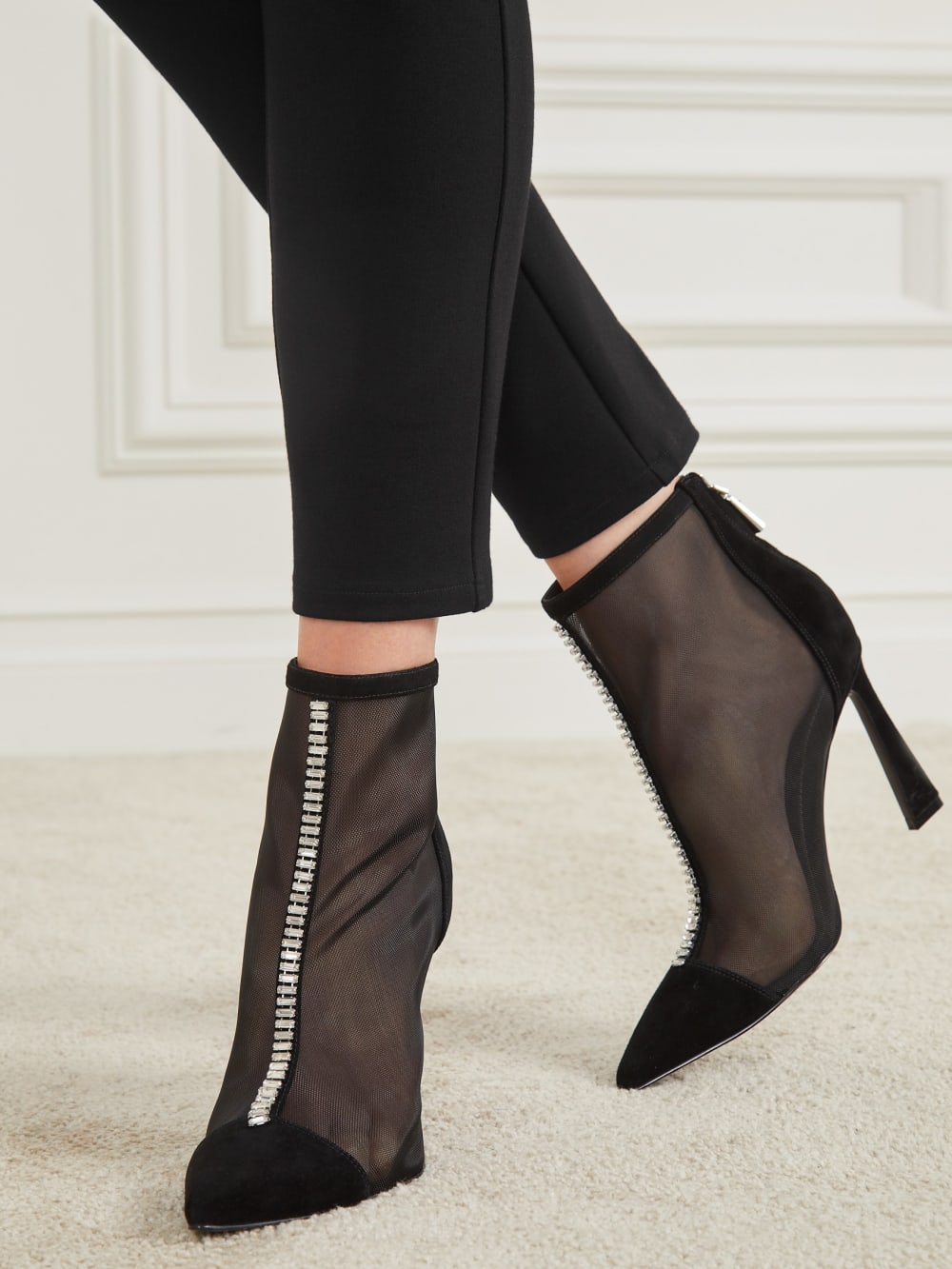 Fearne Embellished Mesh Ankle Bootie - Image 6